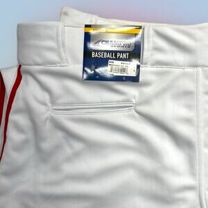 CHAMPRO Men’s XL White Baseball Pants Red Piping